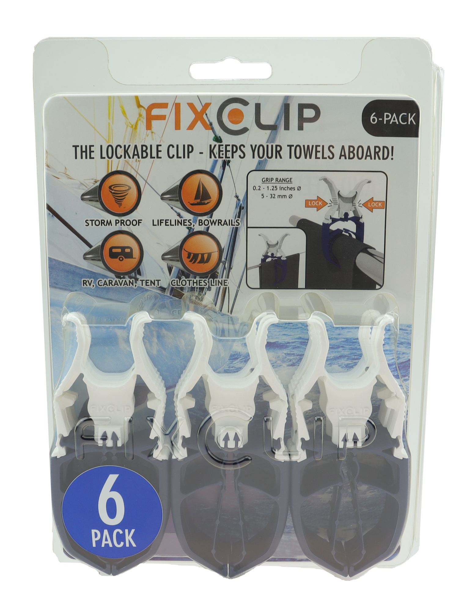 FixClip Klesklype - 6 pk - 5-32mm 1 FixClip Klesklype - 6 pk - 5-32mm