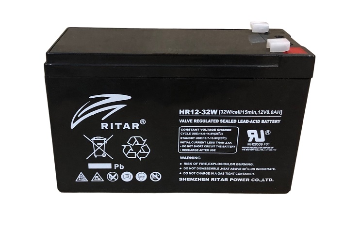 RITAR High Rate AGM Batteri 12V 8AH (151x65x93,5mm) F1 1 RITAR High Rate AGM Batteri 12V 8AH (151x65x93,5mm) F1