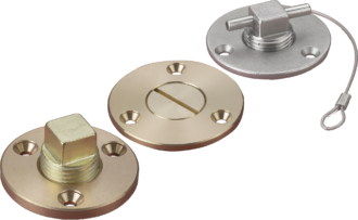 Bunnplugg 1'' - Rettspor - Messing