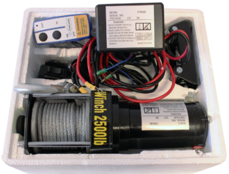 Elektrisk vinsj med fj.kontroll - 12v - 1130 kg