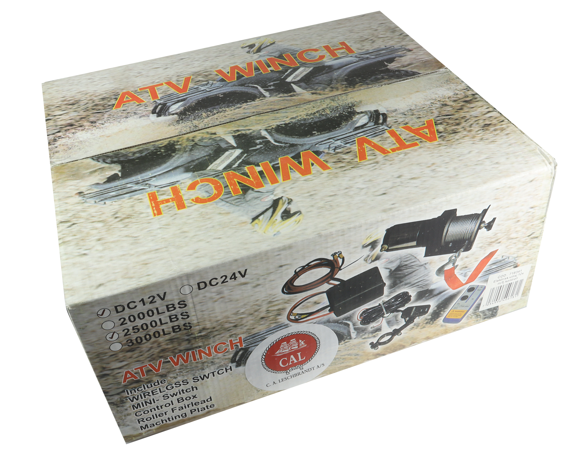 Elektrisk vinsj med fj.kontroll - 12v - 1130 kg 2 Elektrisk vinsj med fj.kontroll - 12v - 1130 kg - Bilde 2