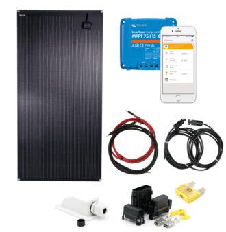 Forside 18 SKANBATT 135x67 - 160W Flexipanel komplett kit med VICTRON BT MPPT