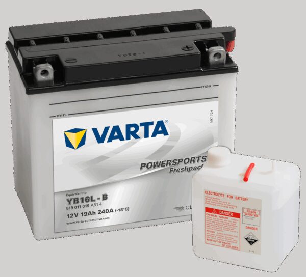 VARTA MC Batteri 12V 19AH 240CCA (176x101x156mm) +høyre YB16L-B