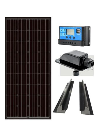 SKANBATT 148x67 - 200w Black Mono Basic kit med 20A PWM