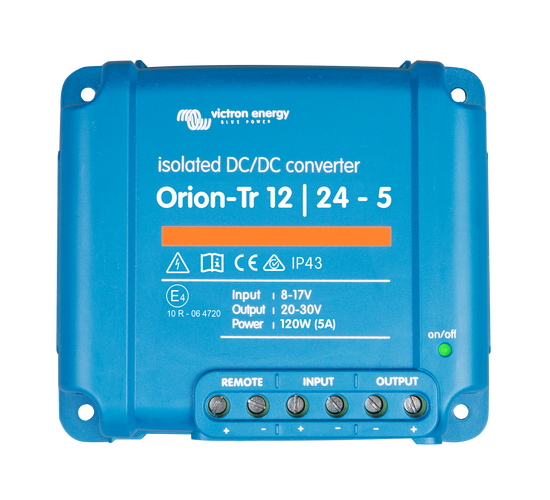 VICTRON Orion TR Omformer DC-DC 12>24V 5A (Galvanisk isolert) 1 VICTRON Orion TR Omformer DC-DC 12>24V 5A (Galvanisk isolert)