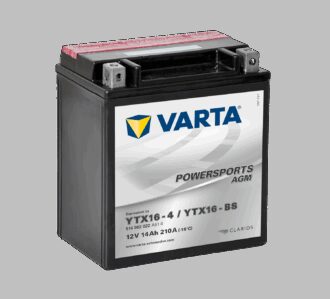 VARTA AGM MC Batteri 12V 14AH 210CCA (150x87x161mm) +venstre YTX16-BS