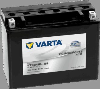 VARTA AGM MC Batteri 12V 21AH 340CCA (206x91x167mm) +høyre YTX24HL-BS