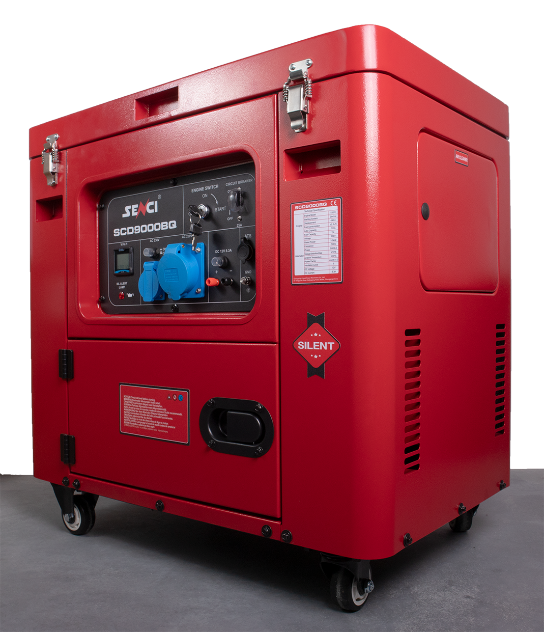SENCI SCD9000BQ Aggregat - Diesel - Max 6000W - Elektrisk start