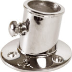 Flaggholder, utenpåliggende, forkrommet