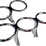 Glass/flaskeholder, toppmontert, syrefast