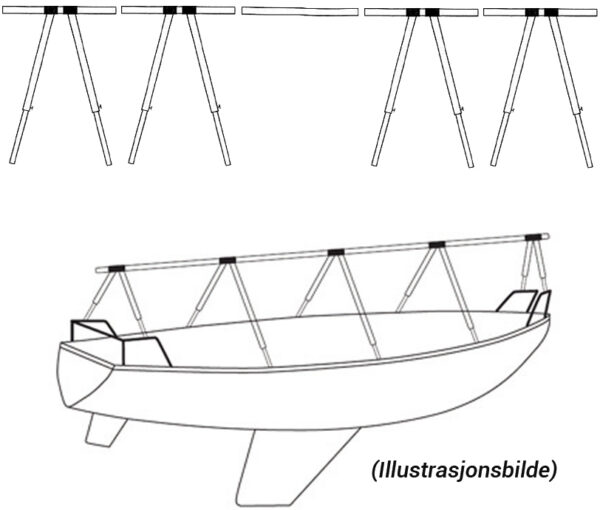 1852 Dekkstativ i aluminium m/bag