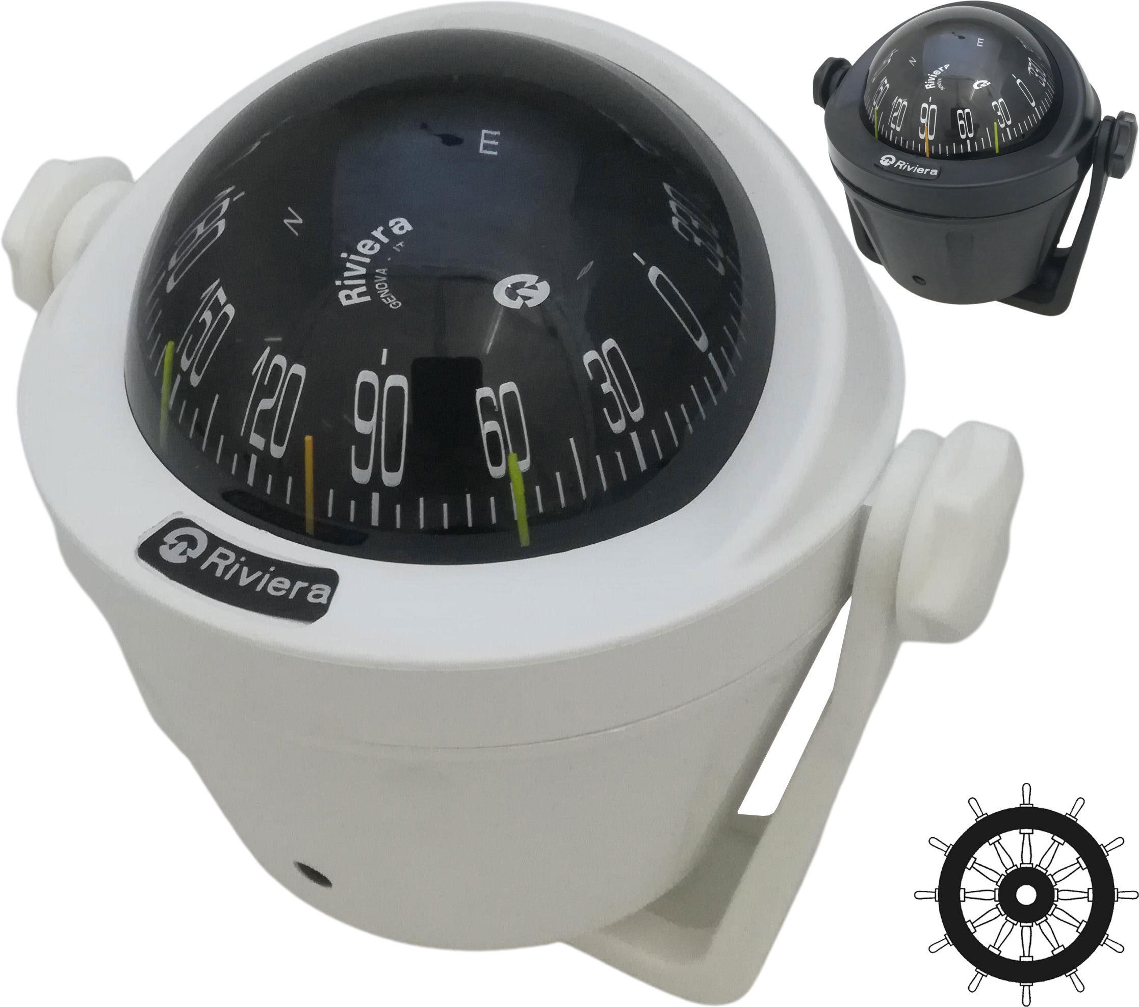 Riviera Artica BA2 kompass med brakett 1 Riviera Artica BA2 kompass med brakett