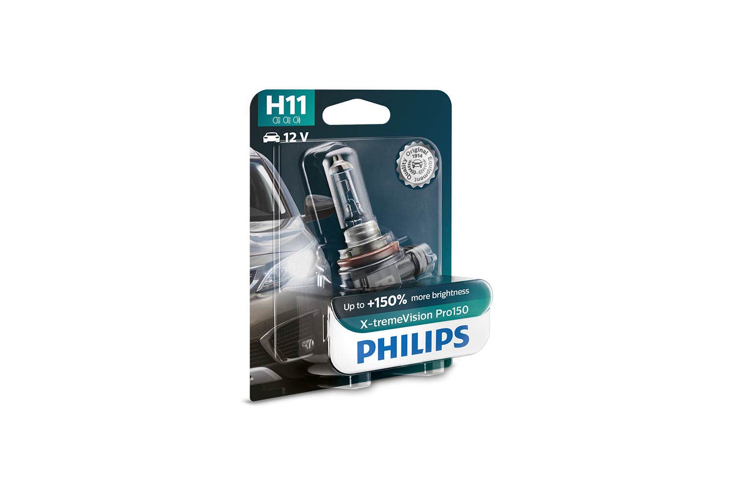 Philips H11 X-tremeVision Pro150 Halogen pære 1 Philips H11 X-tremeVision Pro150 Halogen pære