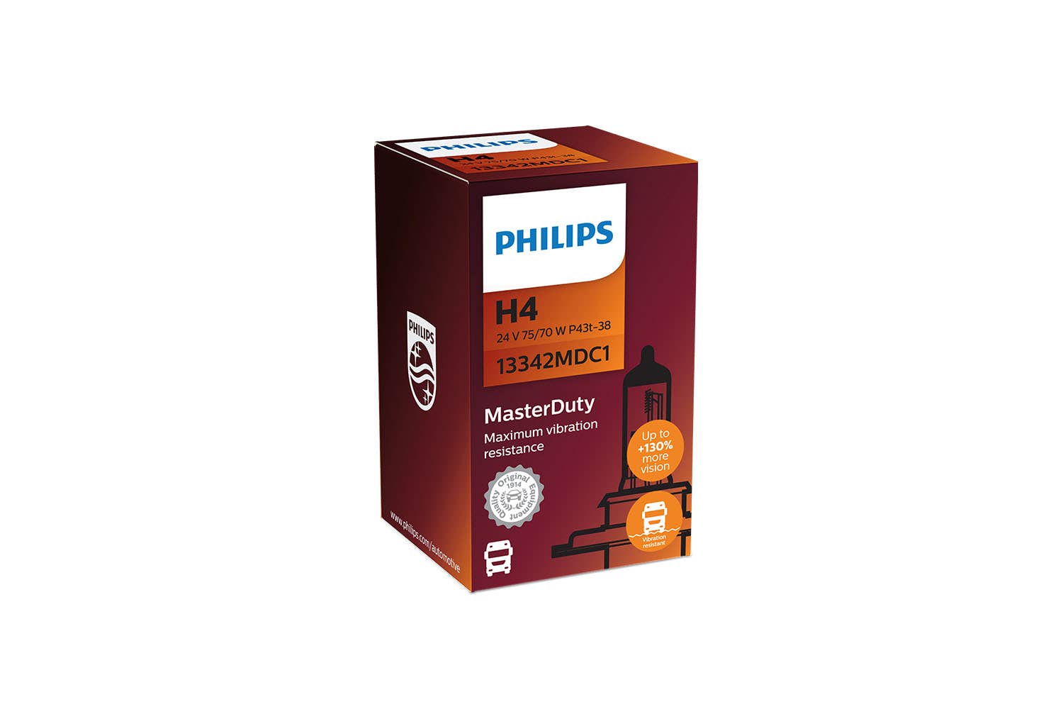Philips H4 MasterDuty Halogen pære 1 Philips H4 MasterDuty Halogen pære