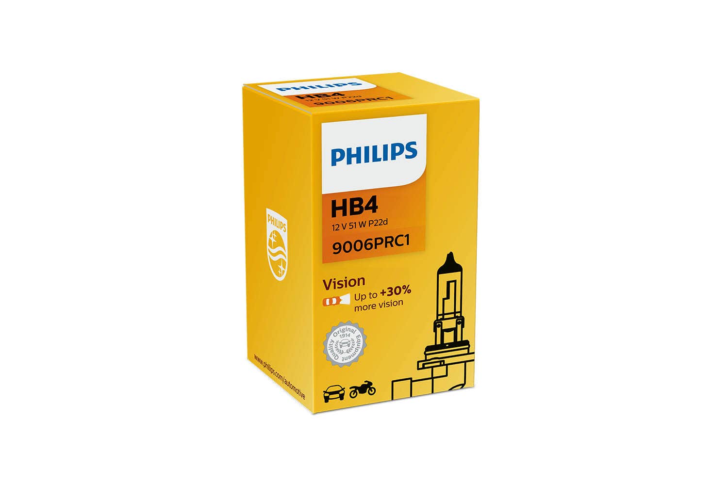 Philips HB4 Vision Halogen pære 1 Philips HB4 Vision Halogen pære