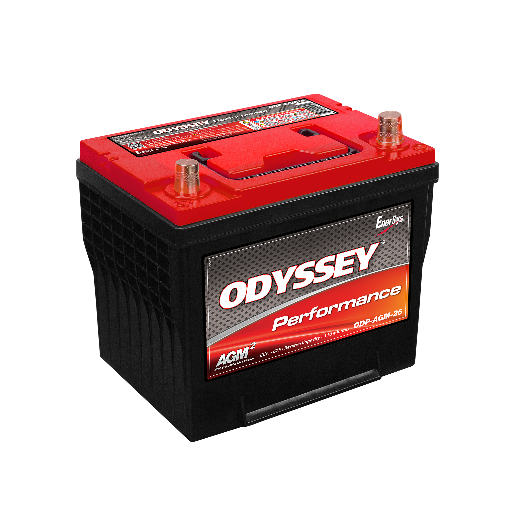 ODYSSEY ODP-AGM25 AGM Batteri 12V 59AH 675CCA (240x172x217mm) +ventre 1 ODYSSEY ODP-AGM25 AGM Batteri 12V 59AH 675CCA (240x172x217mm) +ventre