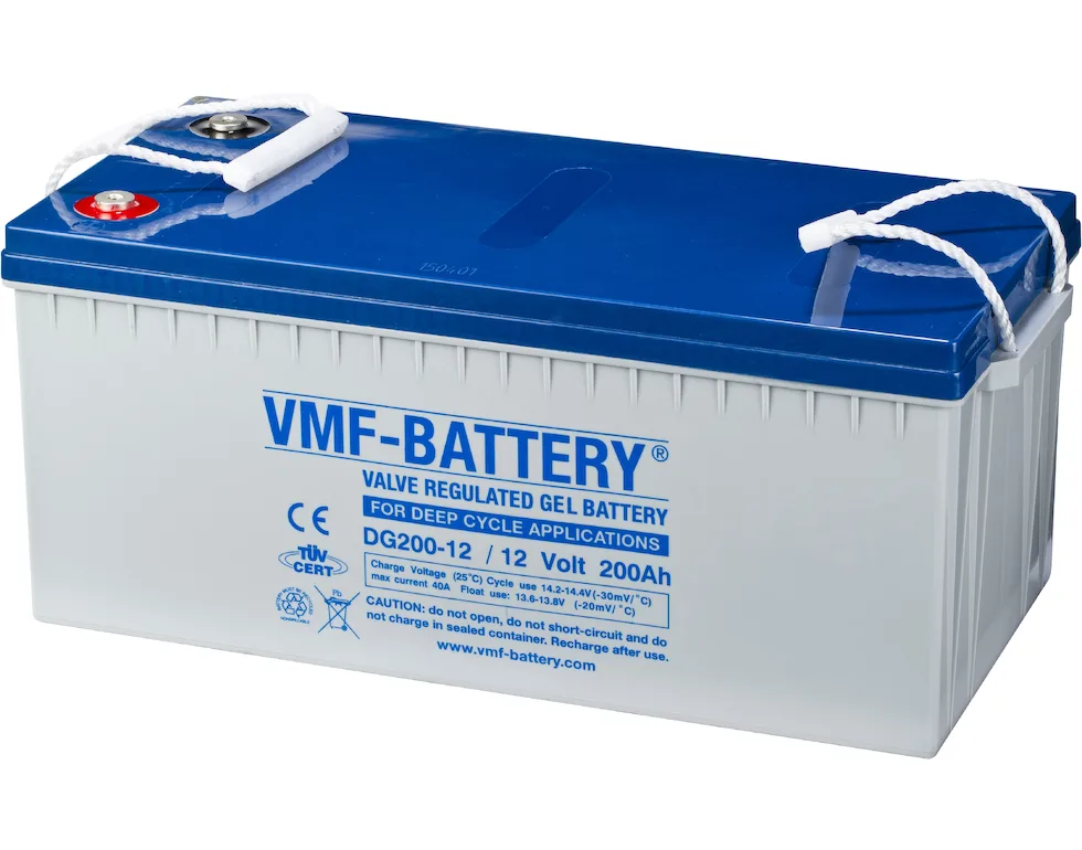 VMF GEL Deep Cycle Batteri 12V 200AH (522x240x223mm) +høyre
