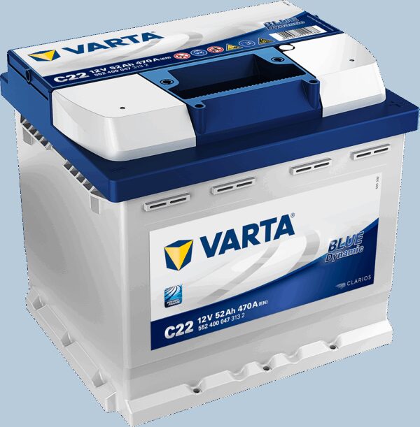 VARTA Blue Dynamic Batteri 12V 52AH 470CCA (207x175x190/190mm) +høyre C22