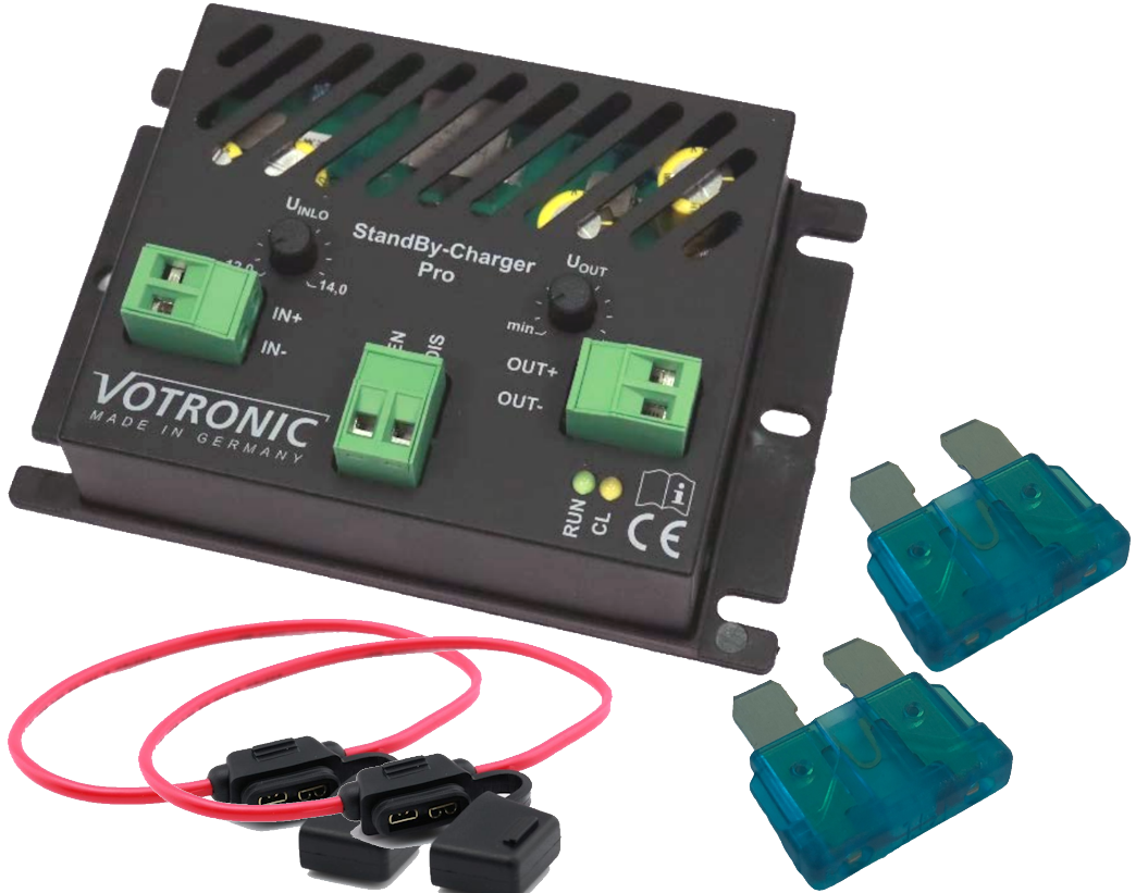Pakke for lading av start 8A Votronic Pro m/kabelkit