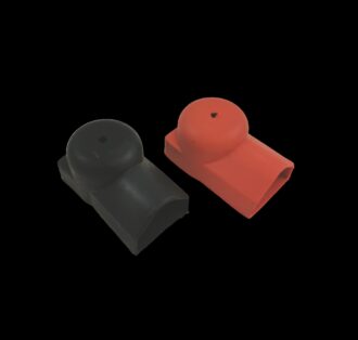 Forside 10 Isolasjonshette til AGM/LiFePO4 batterier (25-50mm2) - (Sett med rød/sort)