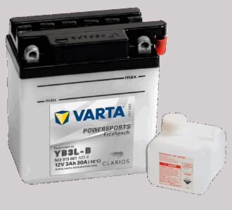 VARTA MC Batteri 12V 3AH 30CCA (100x58x112mm) +høyre YB3L-B