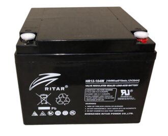 RITAR High Rate AGM Batteri 12V 28AH (166x175x125mm) M5 NB! B-Vare
