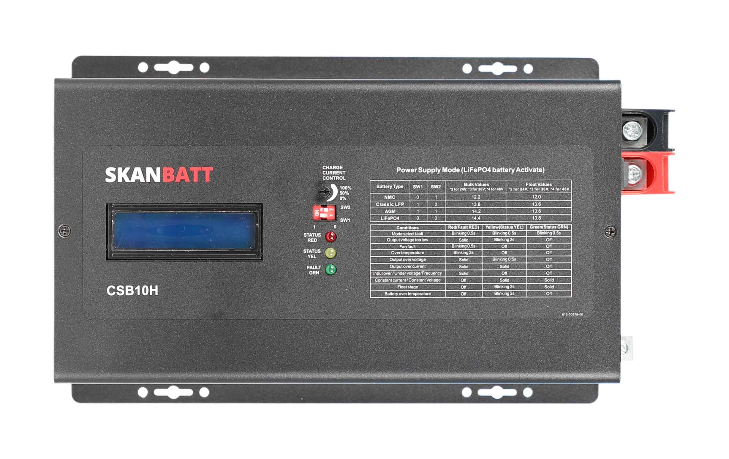 SKANBATT Batterilader 12/24V 1kW / 75A