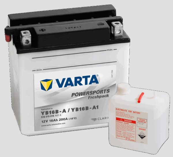 VARTA MC Batteri 12V 16AH 200CCA (160x90x161mm) +venstre YB16B-A