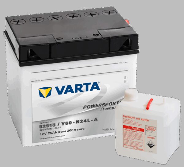 VARTA MC Batteri 12V 25AH 300CCA (186x130x171mm) +høyre Y60-N24L-A (530030 )