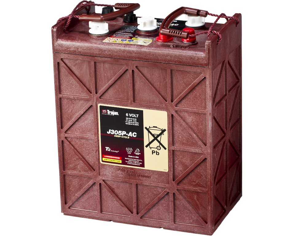 TROJAN Deep Cycle Traksjonsbatteri 6V 330AH (296x176x366mm) +diagonalt 1 TROJAN Deep Cycle Traksjonsbatteri 6V 330AH (296x176x366mm) +diagonalt