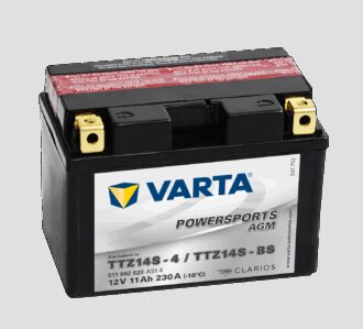 VARTA AGM MC Batteri 12V 11AH 230CCA (150x87x110mm) +venstre TTZ14S-BS