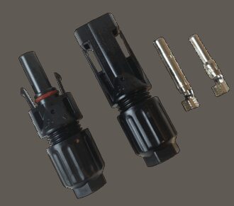 Kontakt til solcellepanel (par) MC4 for 6mm2 kabel