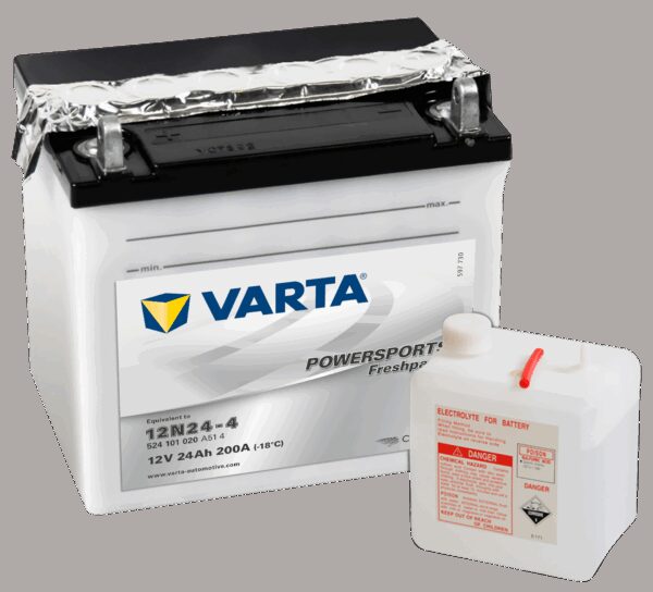 VARTA MC Batteri 12V 24AH 200CCA (186x125x178mm) +venstre 12N24-4