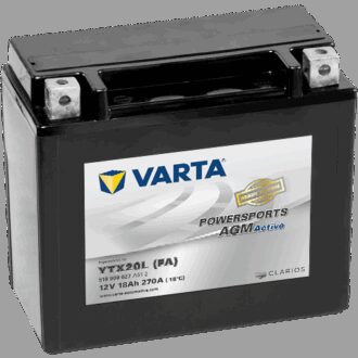 VARTA AGM MC Batteri 12V 18AH 270CCA (175x87x154mm) +høyre YTX20L (FA)