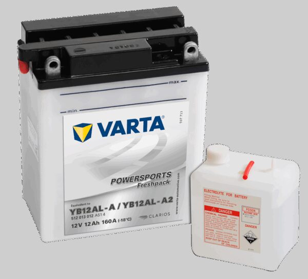 VARTA MC Batteri 12V 12AH 160CCA (136x82x161mm) +høyre YB12AL-A