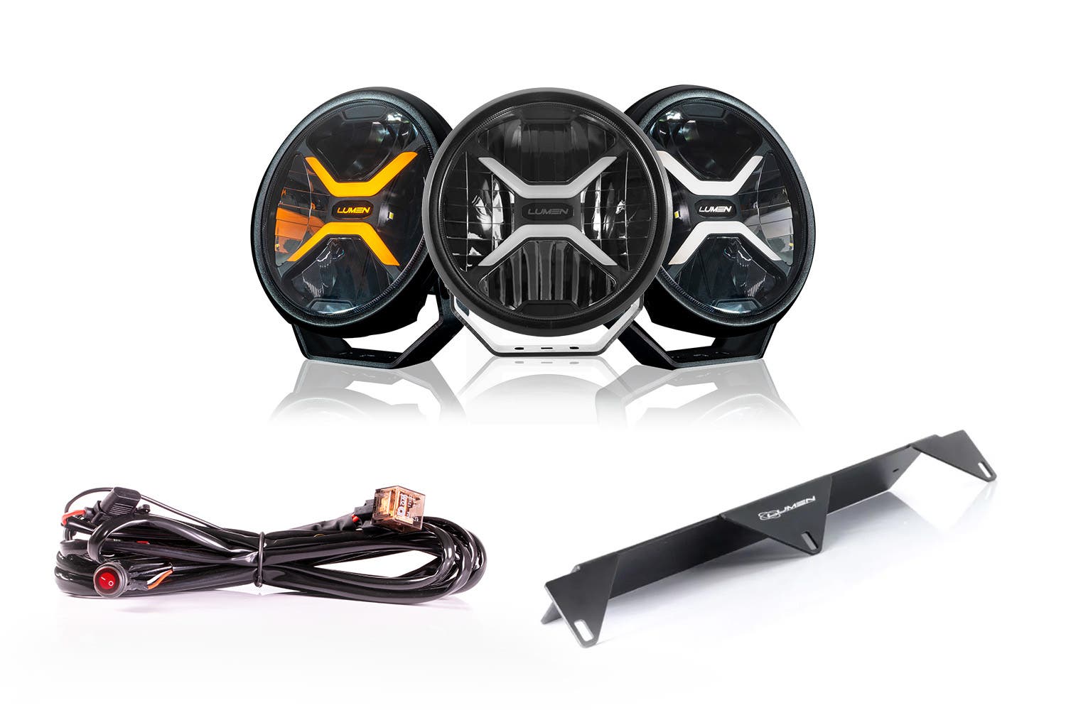 Lumen Cyclops CX9 trippel fjernlyspakke 1 Lumen Cyclops CX9 trippel fjernlyspakke