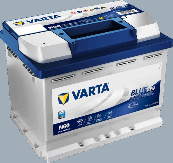 VARTA Blue Dynamic EFB Batteri 12V 60AH 640CCA (242x175x190/190mm) +høyre N60
