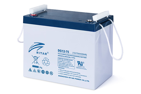 RITAR GEL Deep Cycle Batteri 12V 75AH (260x169x216mm) +venstre