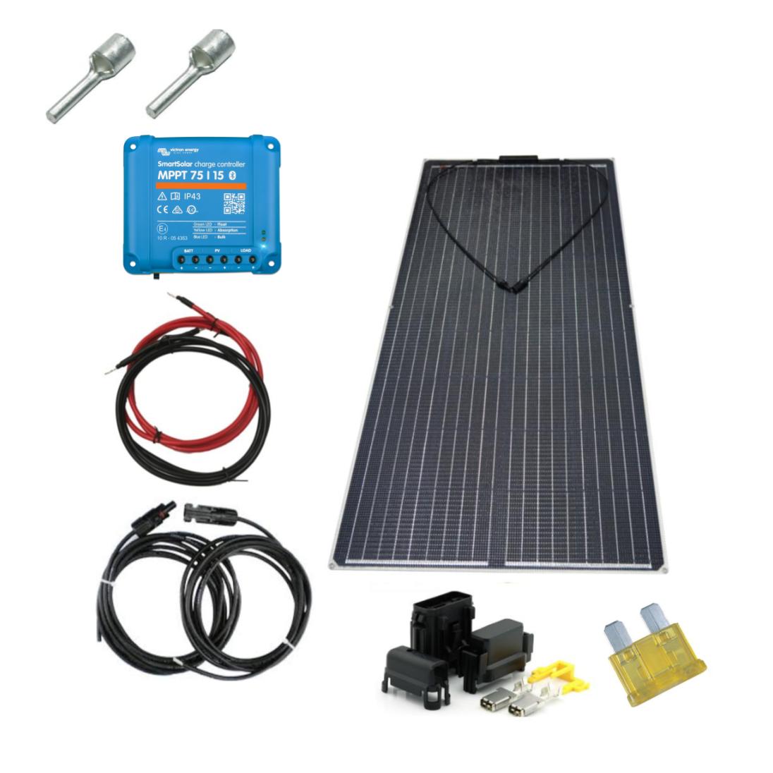 BÅT - Solcellepakke 143x71 - 200W Flexi - Victron MPPT 15A