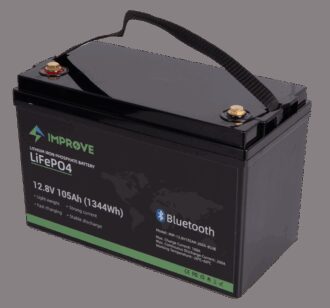 IMPROVE Lithium Batteri 12V 105Ah (LiFePO4) BMS 200A - BLUETOOTH