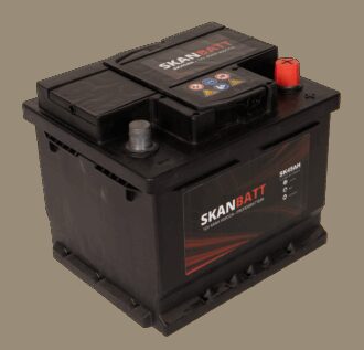 SKANBATT Fritidsbatteri 12V 45AH 400CCA (207x175x175/175mm) +høyre