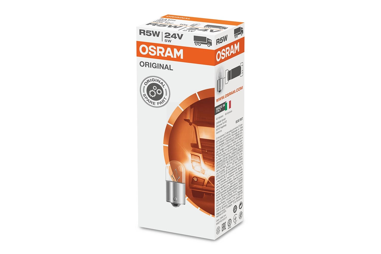 Osram original R5W 24v halogenpære 1 Osram original R5W 24v halogenpære