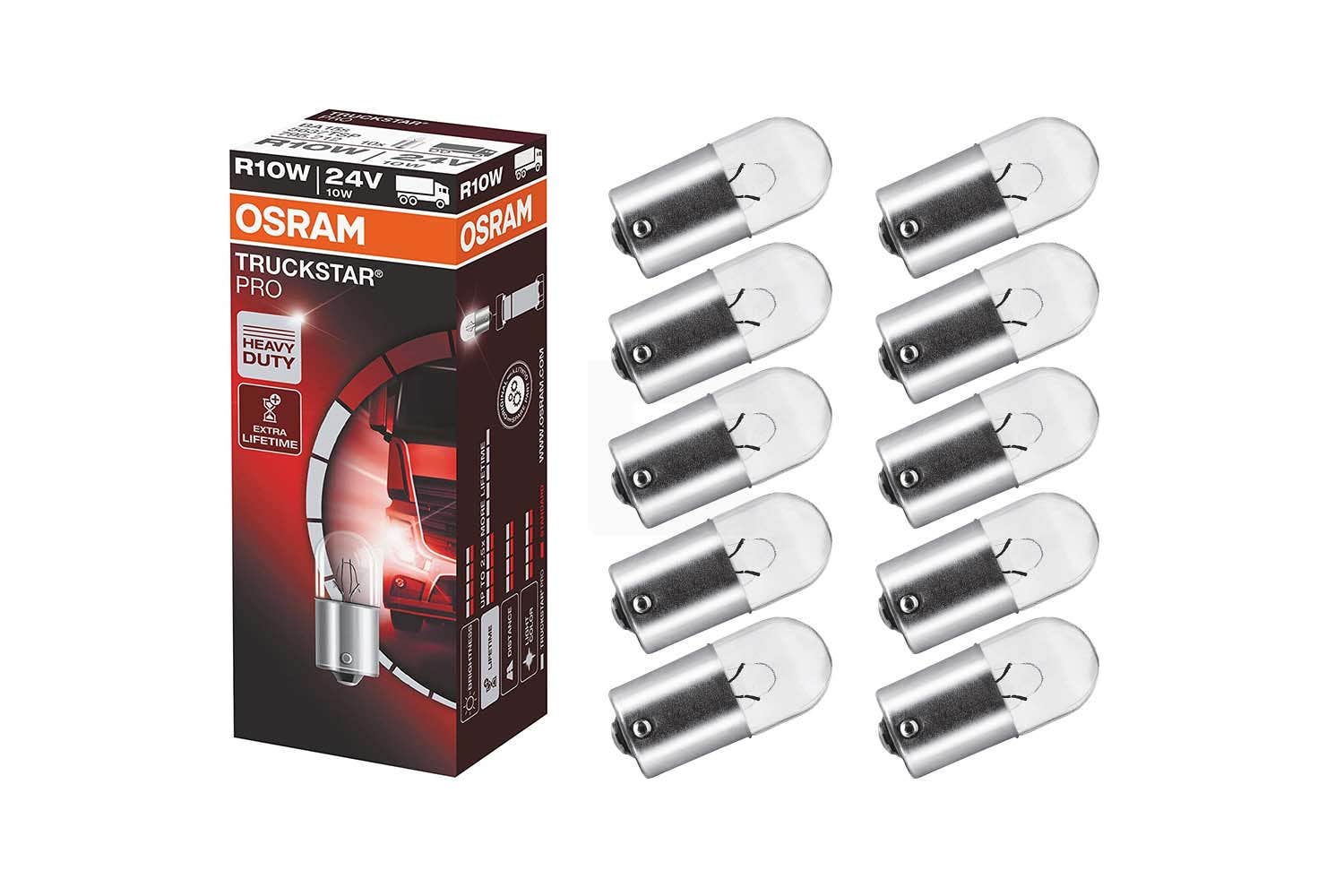 Osram Truckstar Pro R10W 24v halogenpærer 1 Osram Truckstar Pro R10W 24v halogenpærer