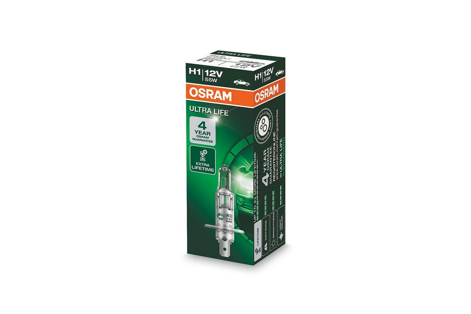 Osram H1 Ultra Life halogenpære 1 Osram H1 Ultra Life halogenpære
