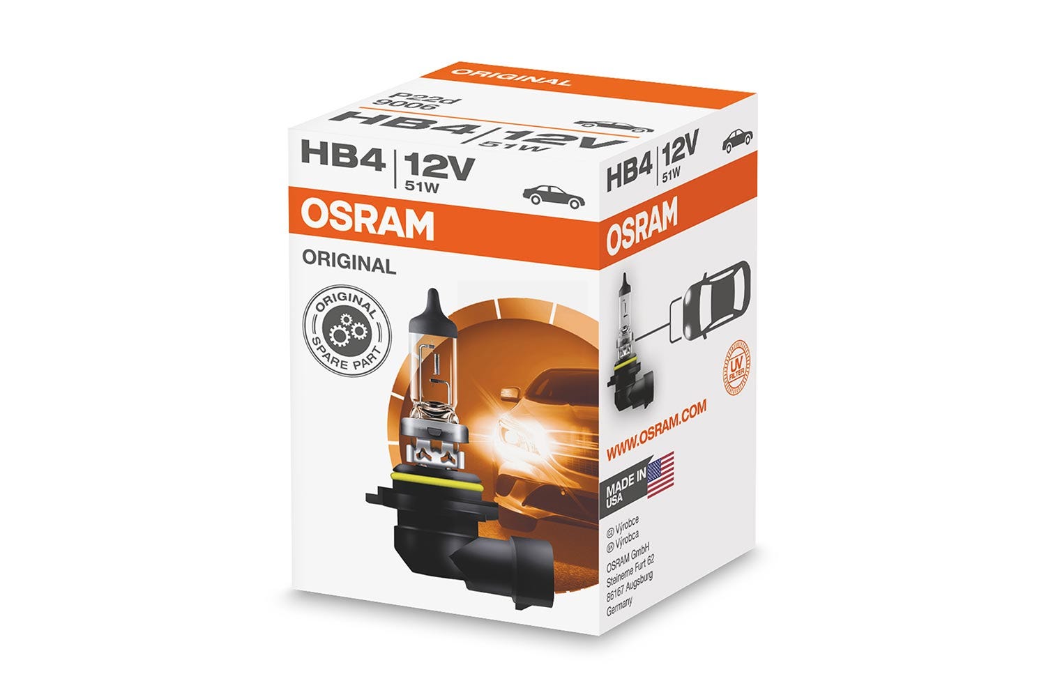 Osram original HB4 halogenpære 1 Osram original HB4 halogenpære
