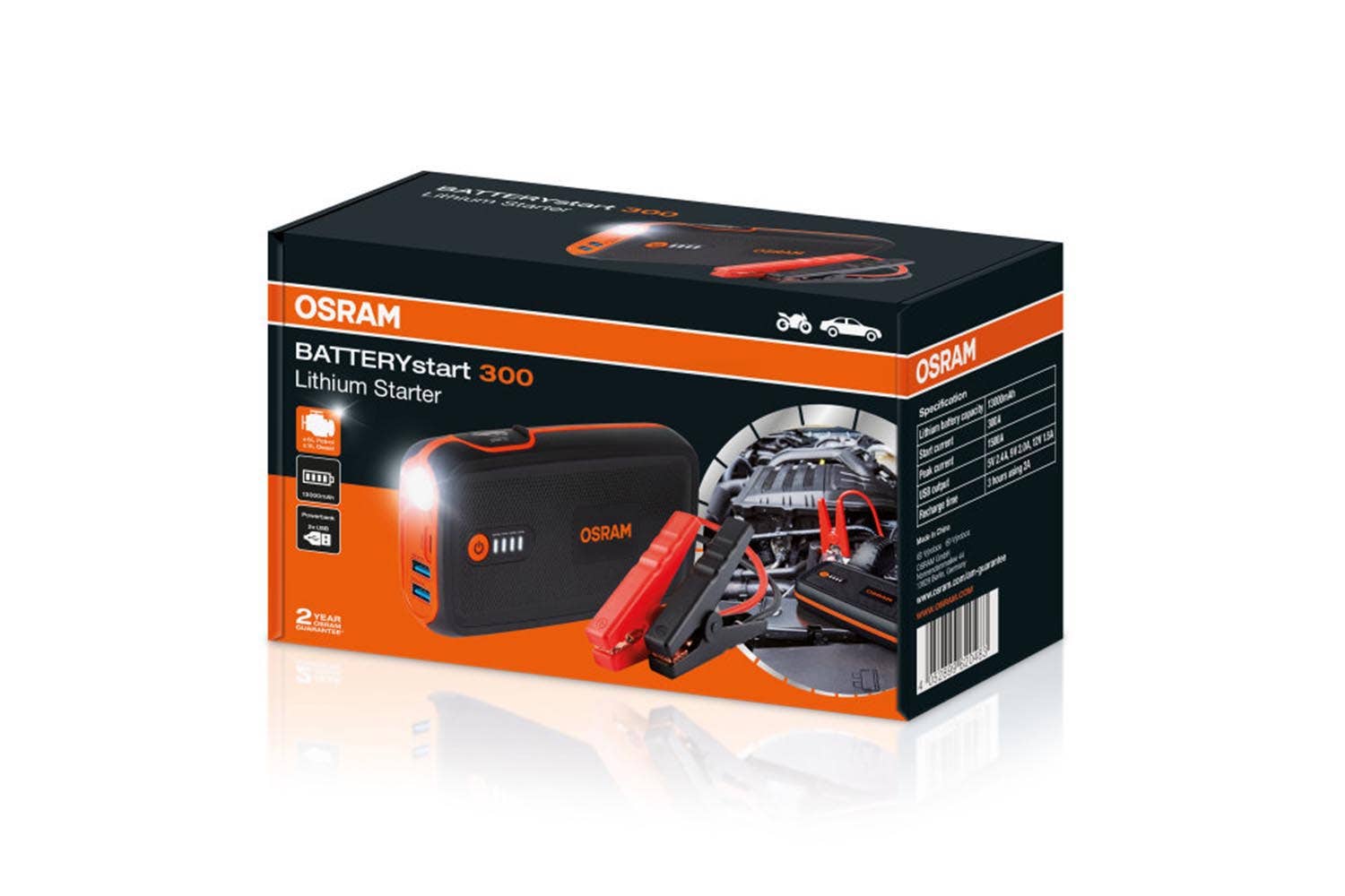 Osram Batteristarter 300 Starthjelp 1 Osram Batteristarter 300 Starthjelp